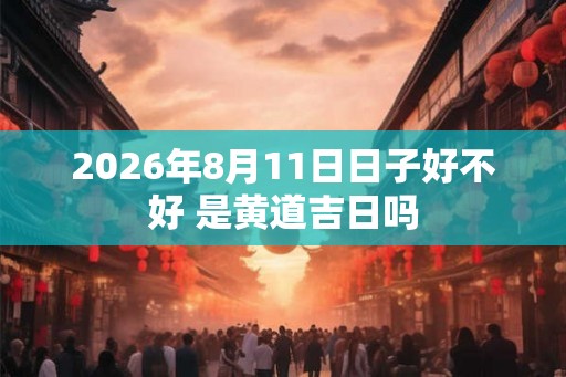 2026年8月11日日子好不好 是黄道吉日吗