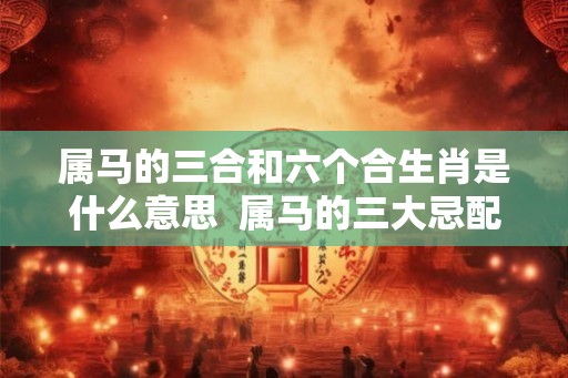 属马的三合和六个合生肖是什么意思  属马的三大忌配生肖