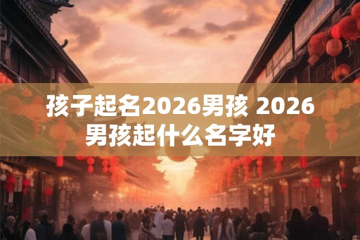 孩子起名2026男孩 2026男孩起什么名字好 孩子起名2026男孩 2026男孩起什么名字好
