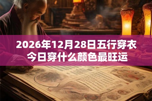 2026年12月28日五行穿衣 今日穿什么颜色最旺运
