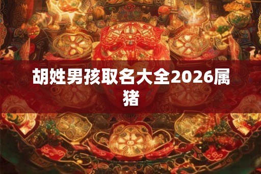 胡姓男孩取名大全2026属猪