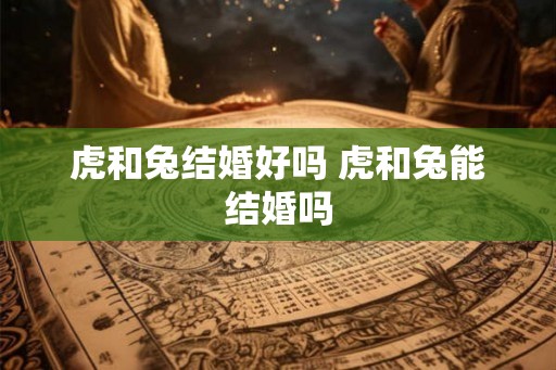 虎和兔结婚好吗 虎和兔能结婚吗