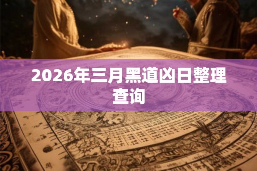 2026年三月黑道凶日整理查询