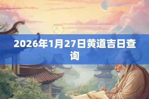 2026年1月27日黄道吉日查询