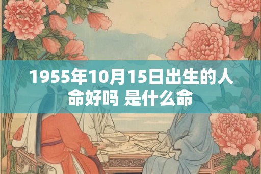 1955年10月15日出生的人命好吗 是什么命 1955年10月15日出生的人命好吗 是什么命