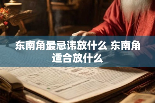 东南角最忌讳放什么 东南角适合放什么