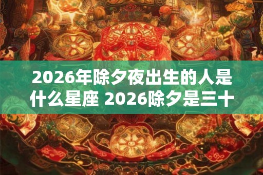 2026年除夕夜出生的人是什么星座 2026除夕是三十吗