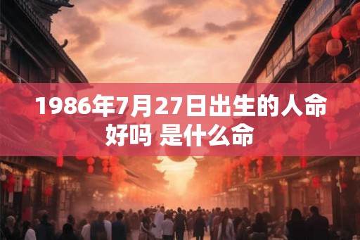1986年7月27日出生的人命好吗 是什么命 1986年7月27日出生的人命好吗 是什么命