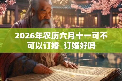 2026年农历六月十一可不可以订婚  订婚好吗