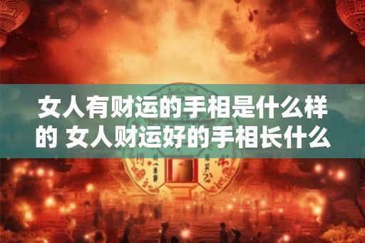 女人有财运的手相是什么样的 女人财运好的手相长什么样