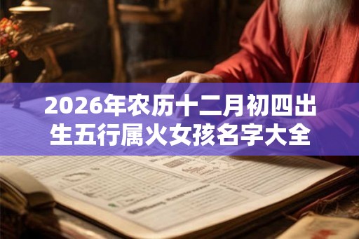 2026年农历十二月初四出生五行属火女孩名字大全