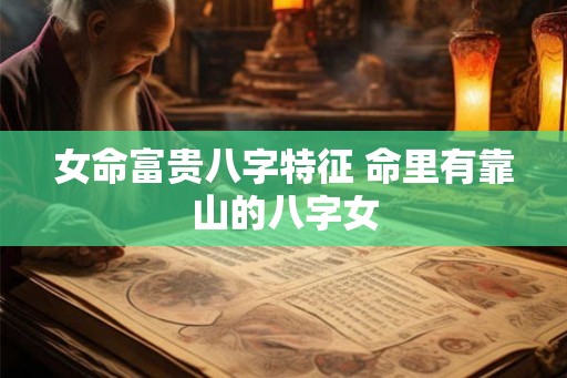 女命富贵八字特征 命里有靠山的八字女