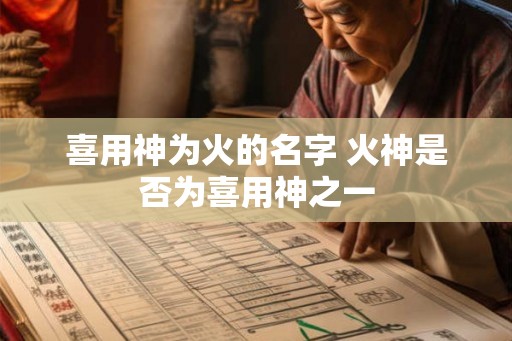 喜用神为火的名字 火神是否为喜用神之一 喜用神为火的名字 火神是否为喜用神之一