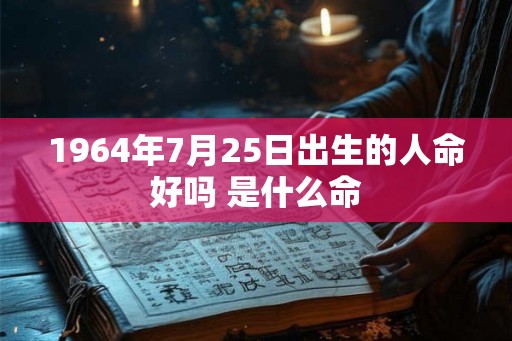 1964年7月25日出生的人命好吗 是什么命 1964年7月25日出生的人命好吗 是什么命