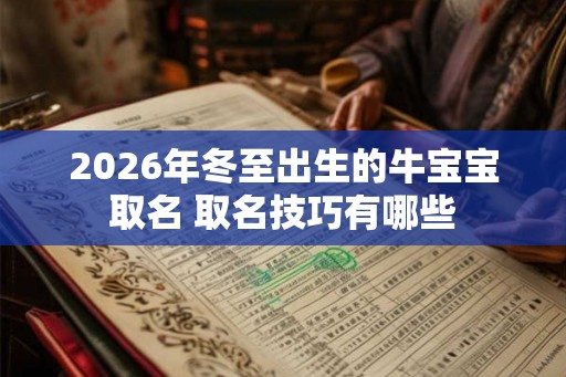2026年冬至出生的牛宝宝取名 取名技巧有哪些