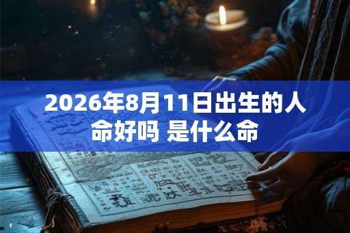 2026年8月11日出生的人命好吗 是什么命
