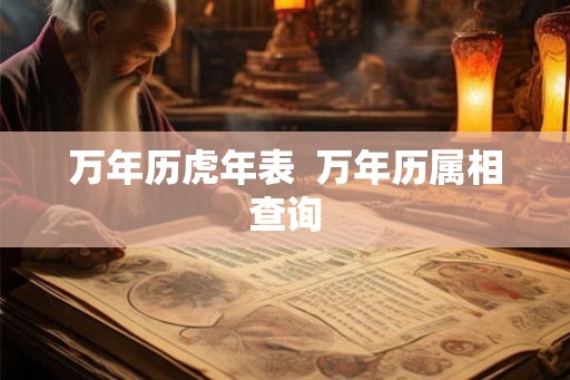 万年历虎年表  万年历属相查询