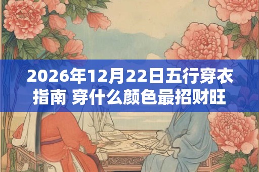 2026年12月22日五行穿衣指南 穿什么颜色最招财旺运