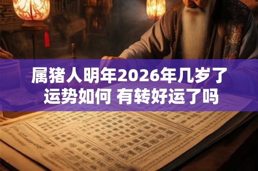 属猪人明年2026年几岁了 运势如何 有转好运了吗