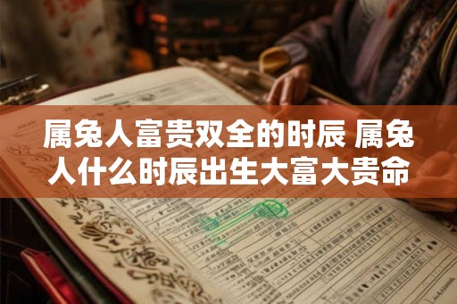 属兔人富贵双全的时辰 属兔人什么时辰出生大富大贵命格