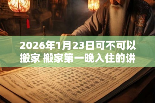 2026年1月23日可不可以搬家 搬家第一晚入住的讲究