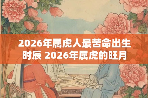 2026年属虎人最苦命出生时辰 2026年属虎的旺月 2026年属虎人最苦命出生时辰 2026年属虎的旺月