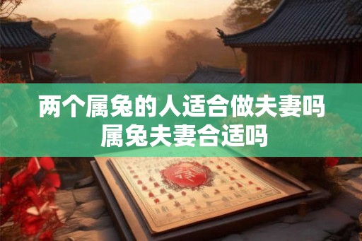 两个属兔的人适合做夫妻吗 属兔夫妻合适吗