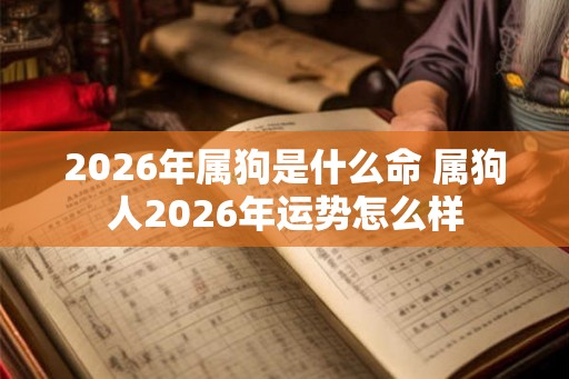2026年属狗是什么命 属狗人2026年运势怎么样