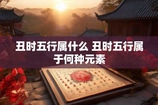 丑时五行属什么 丑时五行属于何种元素
