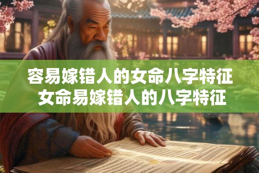 容易嫁错人的女命八字特征 女命易嫁错人的八字特征