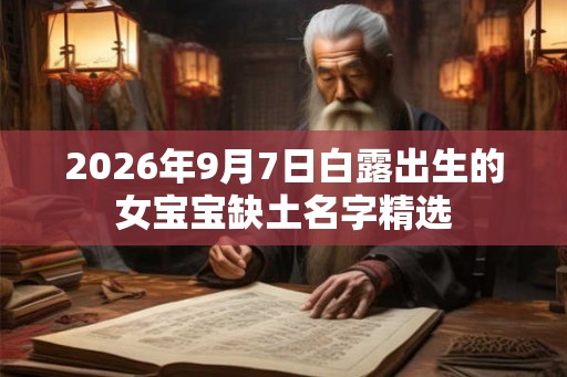 2026年9月7日白露出生的女宝宝缺土名字精选