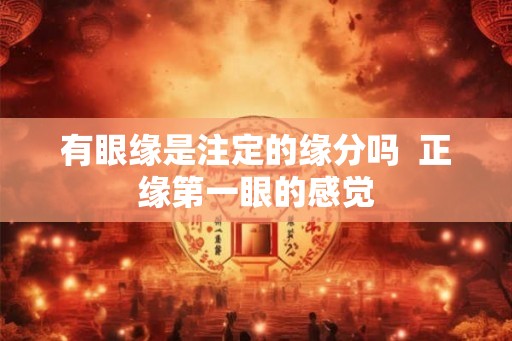 有眼缘是注定的缘分吗  正缘第一眼的感觉
