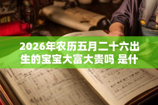 2026年农历五月二十六出生的宝宝大富大贵吗 是什么命格