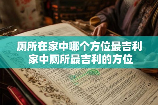 厕所在家中哪个方位最吉利 家中厕所最吉利的方位