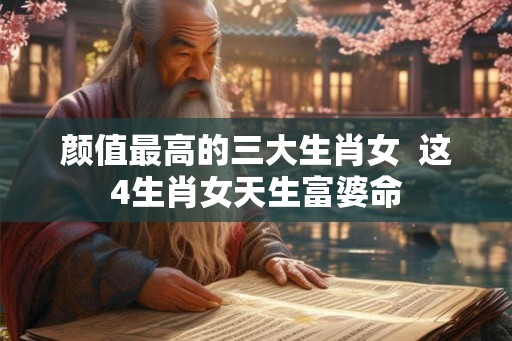 颜值最高的三大生肖女  这4生肖女天生富婆命