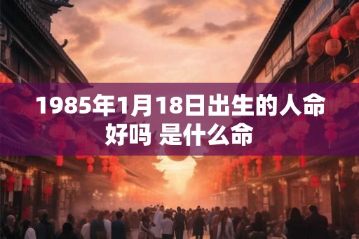 1985年1月18日出生的人命好吗 是什么命