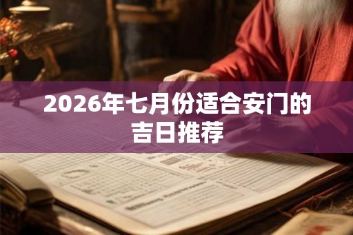 2026年七月份适合安门的吉日推荐 2026年七月份适合安门的吉日推荐