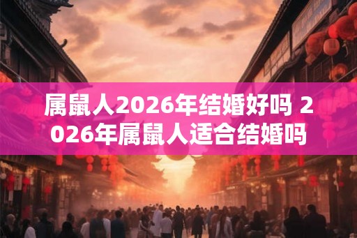 属鼠人2026年结婚好吗 2026年属鼠人适合结婚吗 属鼠人2026年结婚好吗 2026年属鼠人适合结婚吗