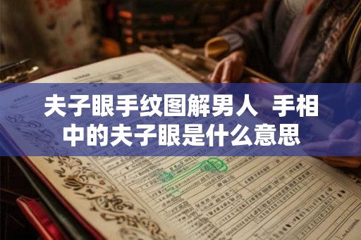 夫子眼手纹图解男人  手相中的夫子眼是什么意思
