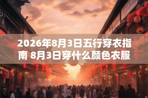 2026年8月3日五行穿衣指南 8月3日穿什么颜色衣服最旺运