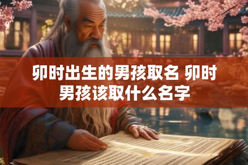 卯时出生的男孩取名 卯时男孩该取什么名字