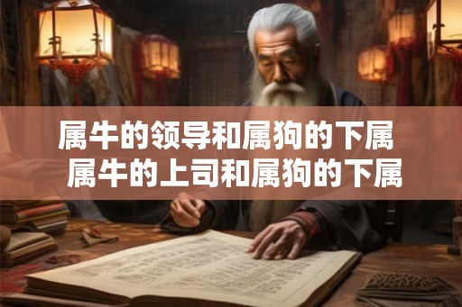 属牛的领导和属狗的下属  属牛的上司和属狗的下属
