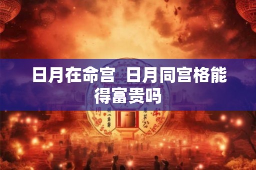日月在命宫  日月同宫格能得富贵吗