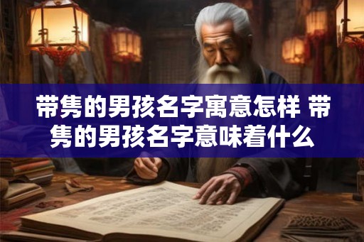 带隽的男孩名字寓意怎样 带隽的男孩名字意味着什么