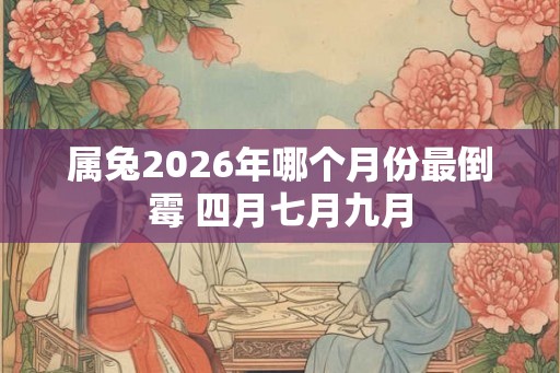属兔2026年哪个月份最倒霉 四月七月九月