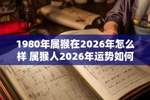 1980年属猴在2026年怎么样 属猴人2026年运势如何