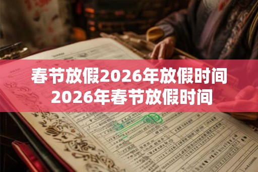 春节放假2026年放假时间 2026年春节放假时间