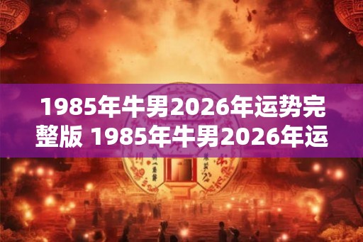 1985年牛男2026年运势完整版 1985年牛男2026年运势怎么样