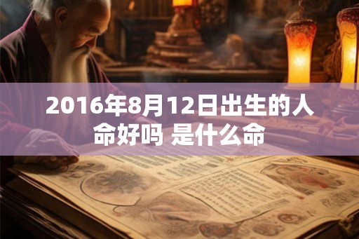 2016年8月12日出生的人命好吗 是什么命
