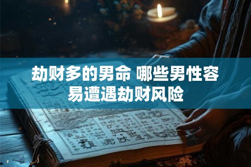 劫财多的男命 哪些男性容易遭遇劫财风险
